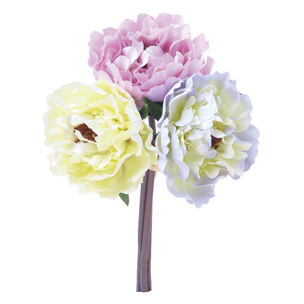 ビバ工芸 造花 ピオニーバンドル ラベンダー/クリーム/ブルー VE4064 1本(ご注文単位1本)【直送品】