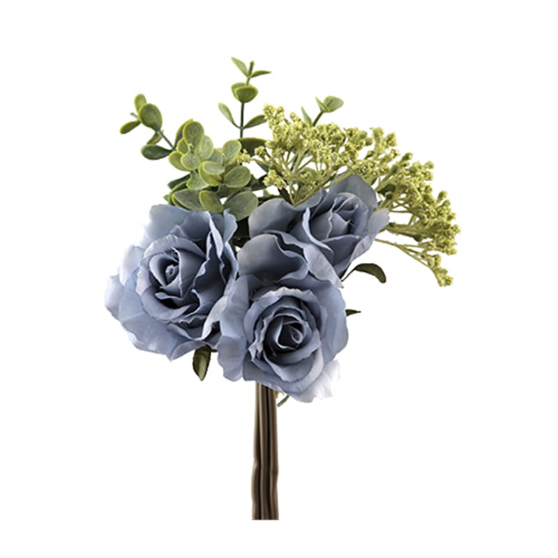ビバ工芸 造花 ローズミックスバンドル ブルー VE4130 1本(ご注文単位1本)【直送品】