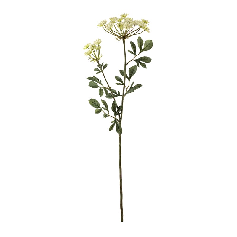 ビバ工芸 造花　レースフラワー ホワイト VTR386 1本（ご注文単位1本）【直送品】