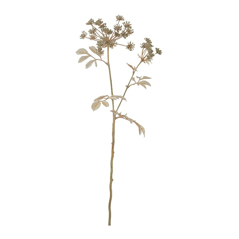 ビバ工芸 造花　アンティレースフラワー グレー／グリーン VTR399 1本（ご注文単位1本）【直送品】