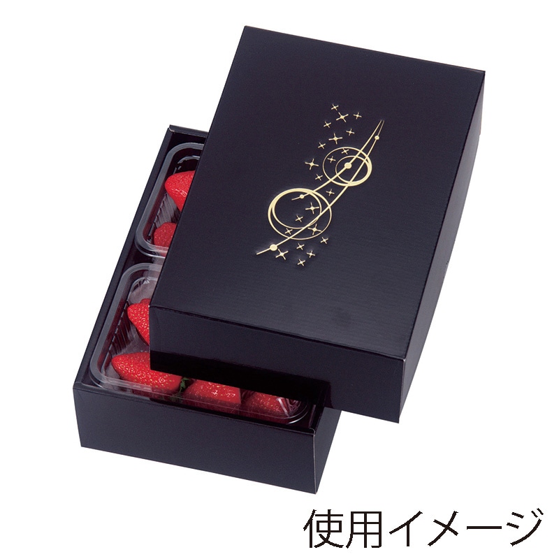 ヤマニパッケージ ギフト箱 黒きらきら 特小 L-2107 10枚/束(ご注文単位10束)【直送品】