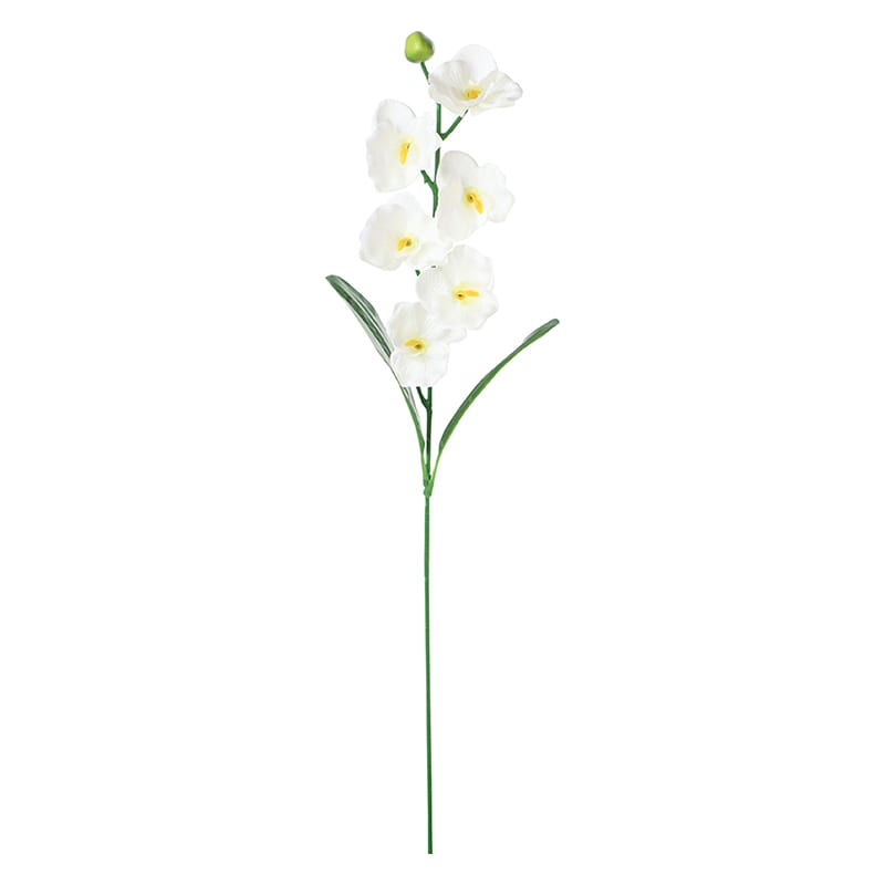 ポピー 造花　ミニコチョウラン ホワイト FF-3074-W 1本（ご注文単位24本）【直送品】
