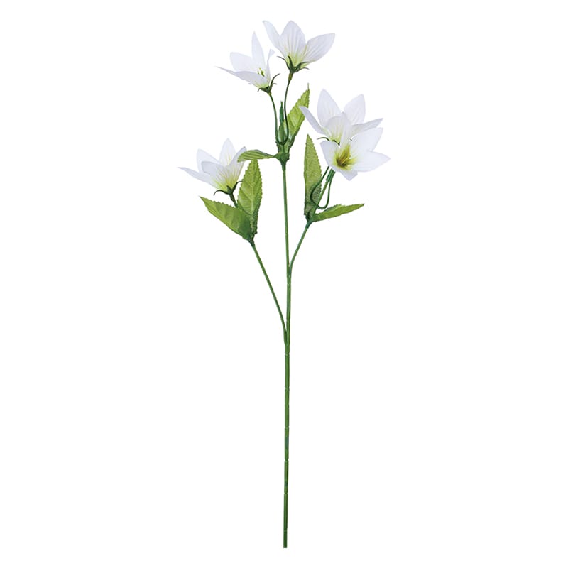 ポピー 造花 キキョウスプレー ホワイト FS-8357-W 1本(ご注文単位24本)【直送品】