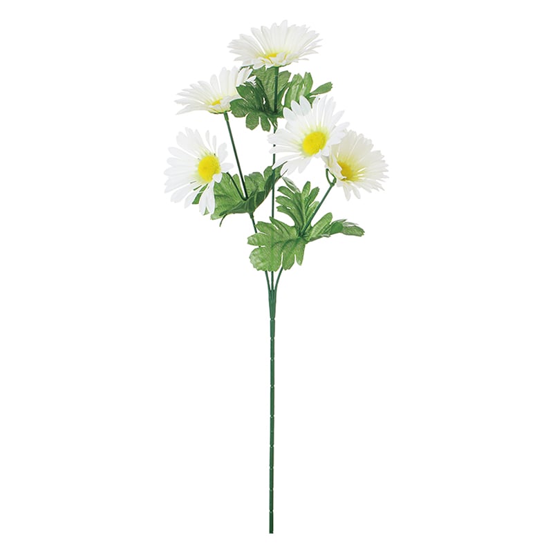 ポピー 造花　デージースプレー ホワイト FF-3075-W 1本（ご注文単位24本）【直送品】