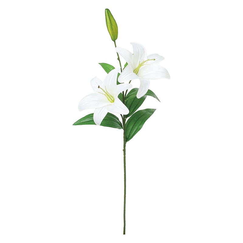 ポピー 造花 カサブランカ ホワイト FA-7556-W 1本(ご注文単位12本)【直送品】
