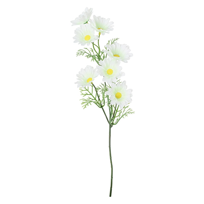 ポピー 造花　デージースプレー ホワイト FF-3115-W 1本（ご注文単位24本）【直送品】