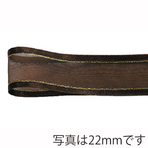 青山 リボン　シェアサテン　ゴールドエッジ　0508 10×30 #60 1巻（ご注文単位1巻）【直送品】
