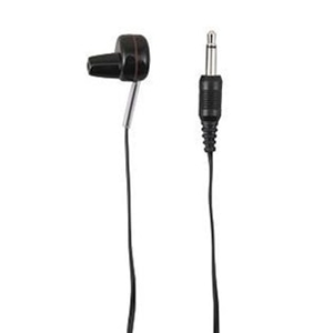 ヤザワコーポレーション 突起型モノラルイヤホン 3m ブラック TR103BK 1個（ご注文単位1個）【直送品】