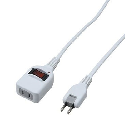 ヤザワコーポレーション ノイズフィルター集中スイッチ付タップ 1個口 2m 白 Y02BKNS112WH 1個(ご注文単位1個)【直送品】