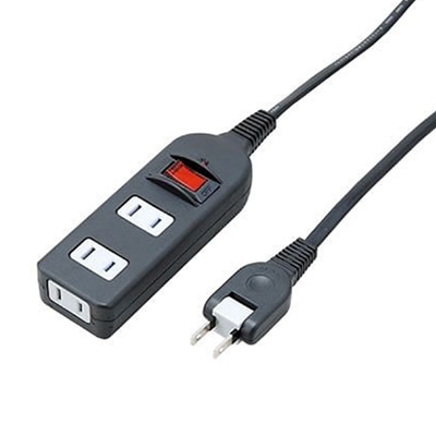 ヤザワコーポレーション ノイズフィルター集中スイッチ付タップ 3個口 3m 黒 Y02BKNS313BK 1個(ご注文単位1個)【直送品】