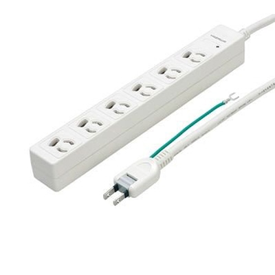 ヤザワコーポレーション 3P抜け止めマグネットタップ 6個口 2m Y02JKNP602WH 1個（ご注文単位1個）【直送品】