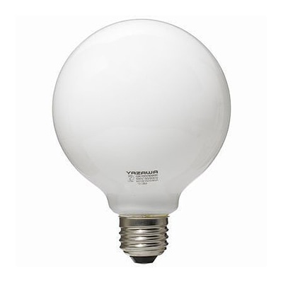 ヤザワコーポレーション 白熱電球 ボール電球 40W形 ホワイト GW100V38W95 1個(ご注文単位1個)【直送品】