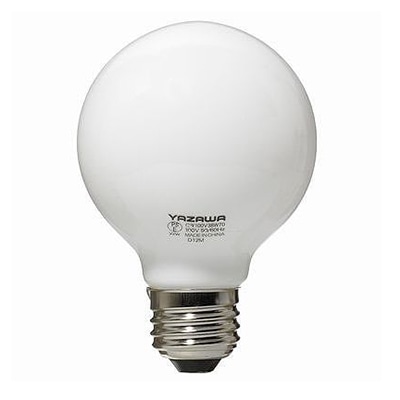 ヤザワコーポレーション 白熱電球 ボール電球 40W形 ホワイト GW100V38W70 1個(ご注文単位1個)【直送品】