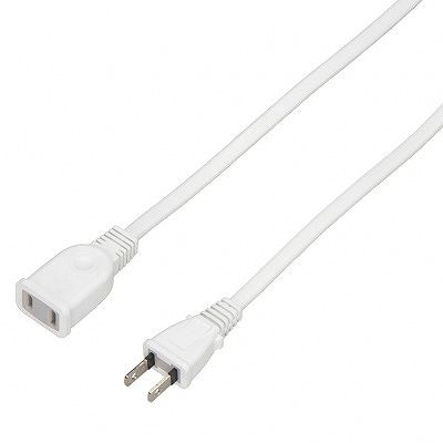 ヤザワコーポレーション 延長コード 1個口 2m ホワイト HSL102WH 1個（ご注文単位1個）【直送品】