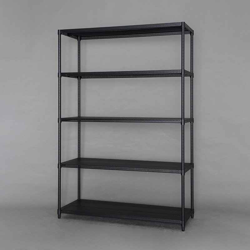アイリスオーヤマ パンチングラック　幅120cm　5段 ブラック CMR-P1218J 1台（ご注文単位1台）【直送品】