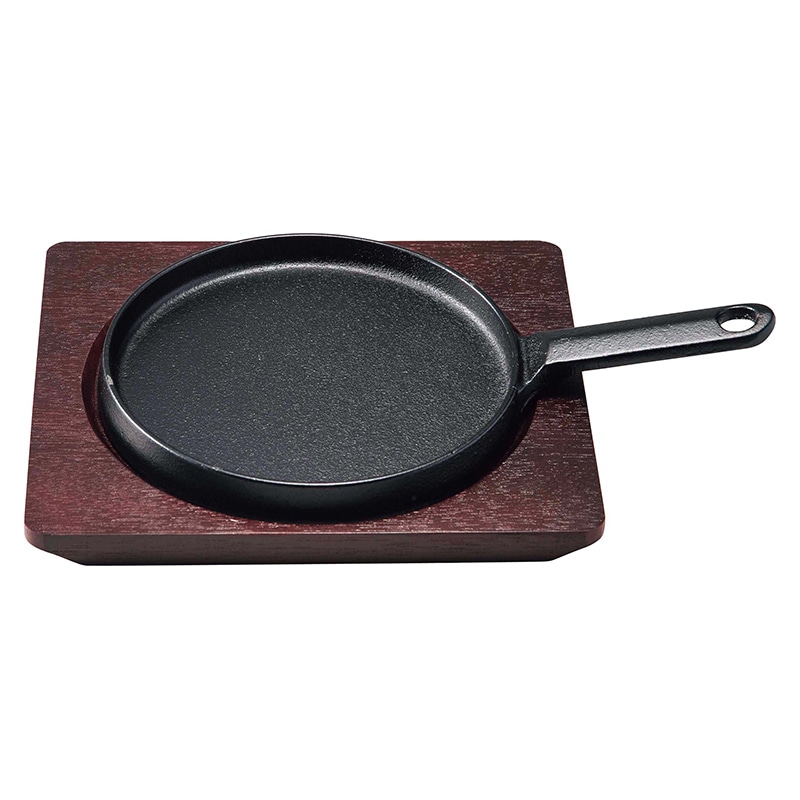 トキワ 鉄 ステーキ皿 324 柄付浅 小 18cm 1個(ご注文単位1個)【直送品】
