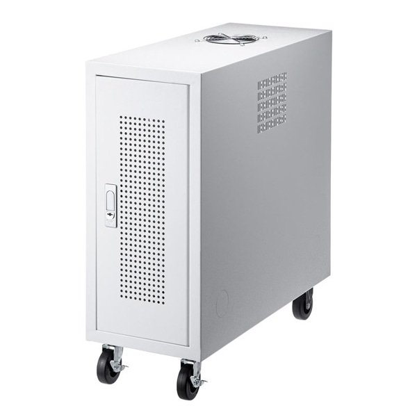 サンワサプライ キャスター付きハブボックス 2ユニット ホワイト CP-THBOX2UW 1個(ご注文単位1個)【直送品】