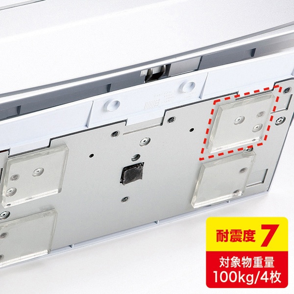 サンワサプライ 透明両面粘着ゴム 大 4枚入 QL-74CL 1個(ご注文単位1個)【直送品】