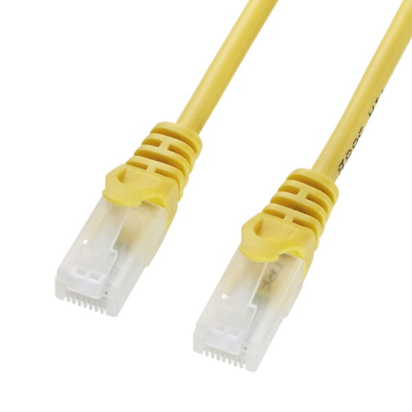 サンワサプライ ツメ折れ防止LANケーブル カテゴリ5e 20m イエロー LA-Y5TS-20Y 1個（ご注文単位1個）【直送品】