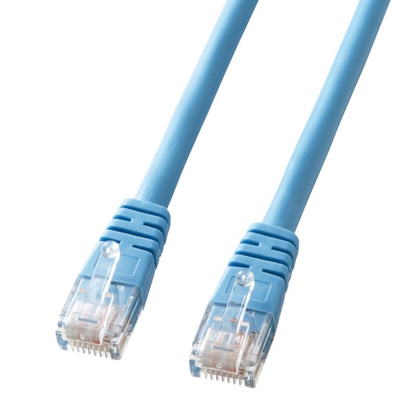 サンワサプライ エンハンスドカテゴリ5 より線クロスケーブル 10m ライトブルー KB-T5Y-10LBCN 1個（ご注文単位1個）【直送品】