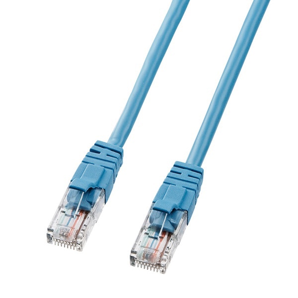 サンワサプライ エンハンスドLANケーブル カテゴリ5 7m ブルー LKB5Y-07BLN 1個（ご注文単位1個）【直送品】