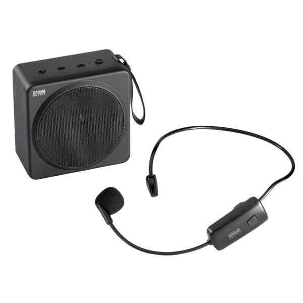 サンワサプライ ポータブル拡声器スピーカー ワイヤレスマイク付き MM-SPAMP15 1個（ご注文単位1個）【直送品】