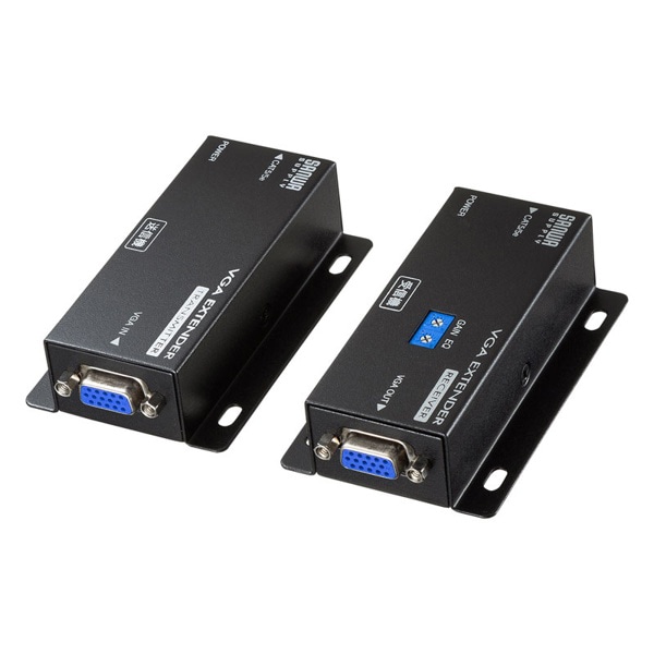 サンワサプライ VGA分配エクステンダー 受信機・送信機セット VGA-EXSET1N 1個（ご注文単位1個）【直送品】
