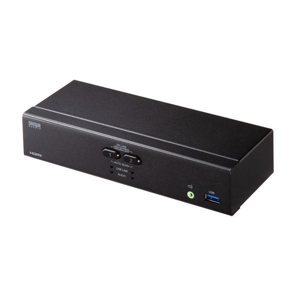サンワサプライ パソコン自動切替器 4K・HDMI対応 2:1 SW-KVM2U3HD 1個(ご注文単位1個)【直送品】