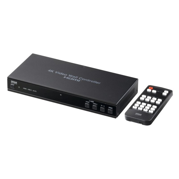 サンワサプライ 4画面ビデオウォールコントローラ 4K対応 VGA-PHD4VWC 1個(ご注文単位1個)【直送品】