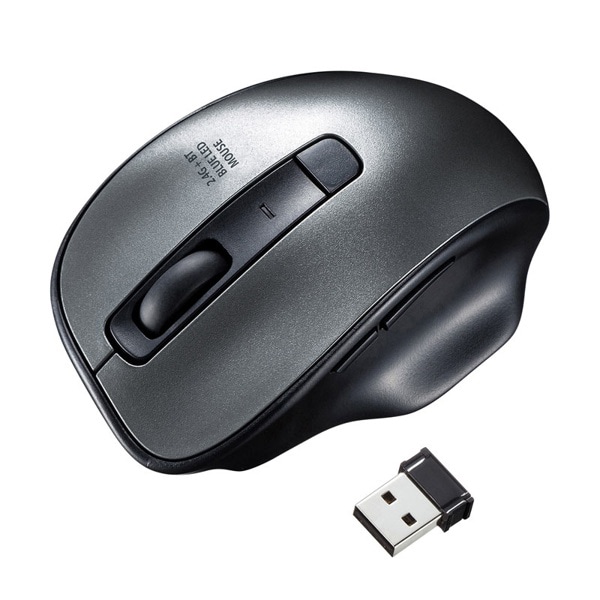 サンワサプライ ワイヤレス ブルーLEDコンボマウス MA-WBTBL135GM 1個（ご注文単位1個）【直送品】