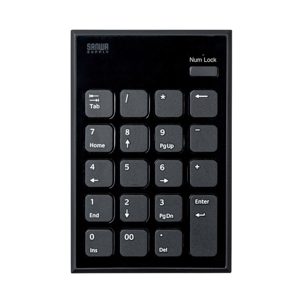 サンワサプライ Bluetoothテンキー ブラック NT-BT21BK 1個(ご注文単位1個)【直送品】