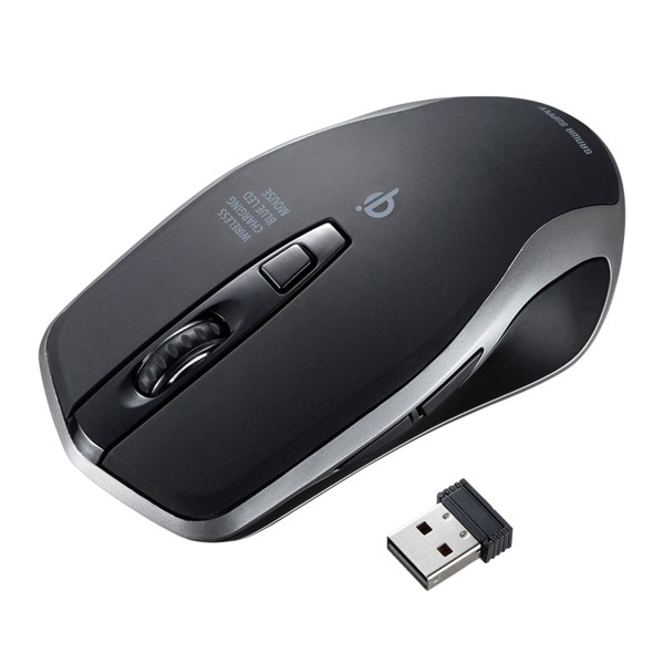 サンワサプライ ワイヤレス充電マウス ブラック MA-WBL157BK 1個（ご注文単位1個）【直送品】