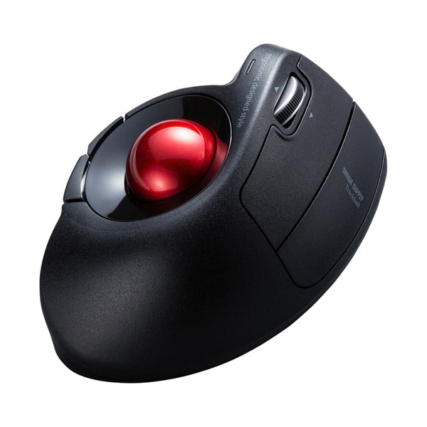 サンワサプライ ワイヤレス エルゴトラックボール ブラック MA-WTB178BK 1個（ご注文単位1個）【直送品】