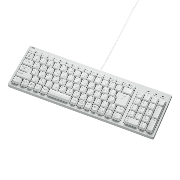 サンワサプライ コンパクトキーボード ホワイト SKB-KG2WN2 1個(ご注文単位1個)【直送品】