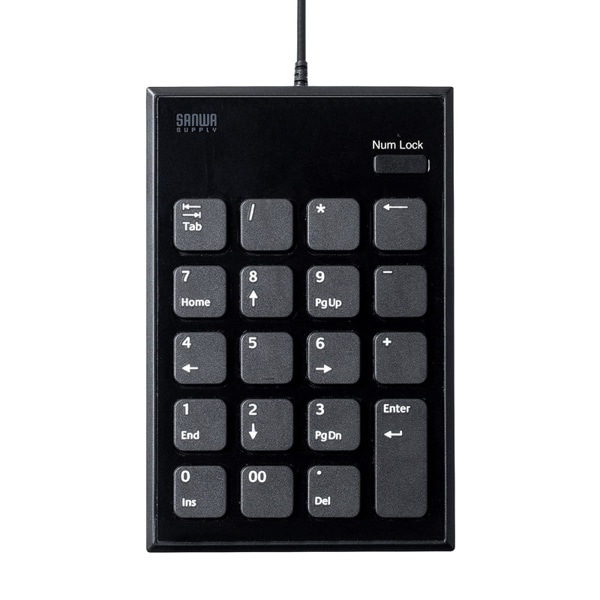 サンワサプライ 静音 TypeCテンキー ブラック NT-23CBK 1個(ご注文単位1個)【直送品】