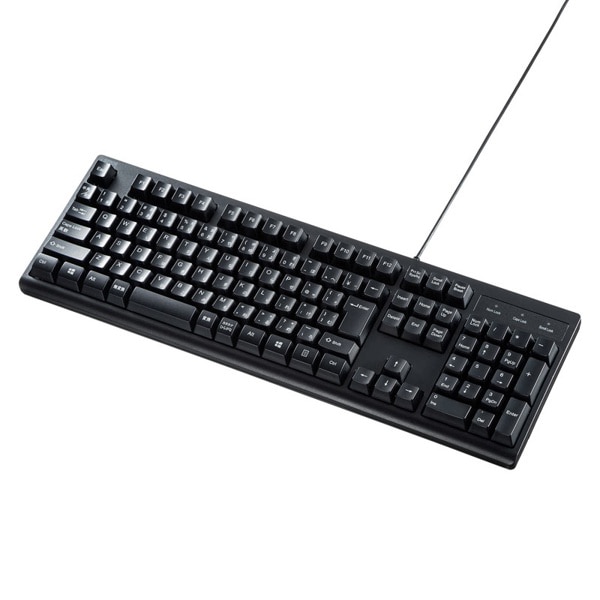 サンワサプライ 日本語109キーボード 抗菌防水防塵タイプ ブラック SKB-BS6BK 1個(ご注文単位1個)【直送品】
