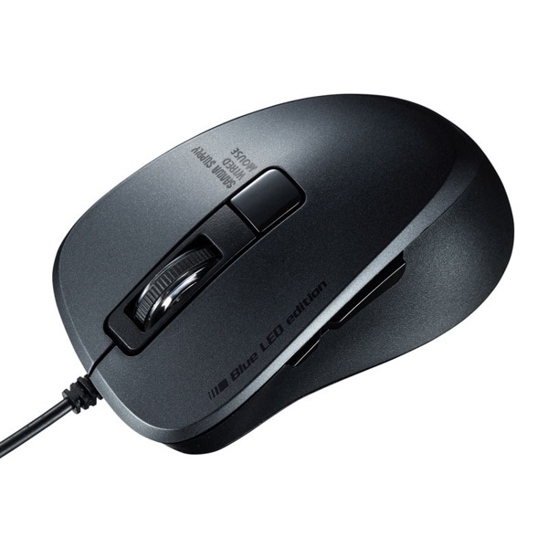 サンワサプライ 有線 Type-C ブルーLEDマウス ブラック MA-BLC156BK 1個（ご注文単位1個）【直送品】