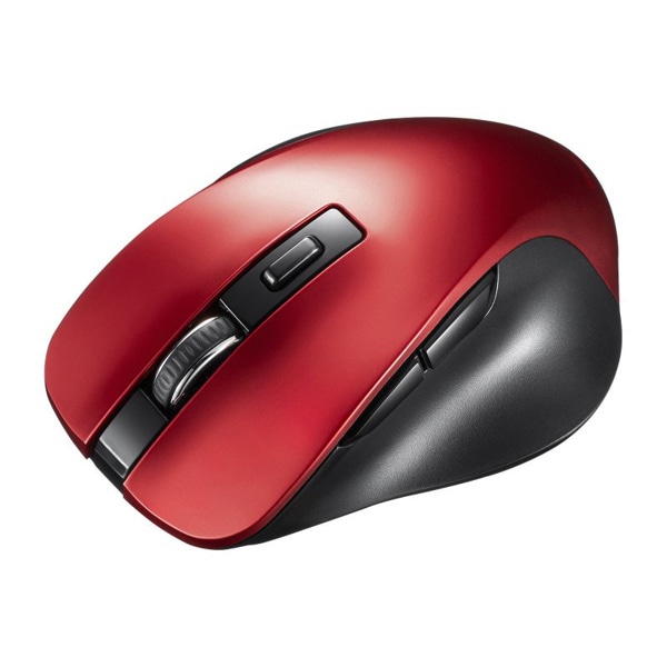 サンワサプライ Bluetooth ブルーLEDマウス 5ボタン レッド MA-BB518R 1個（ご注文単位1個）【直送品】
