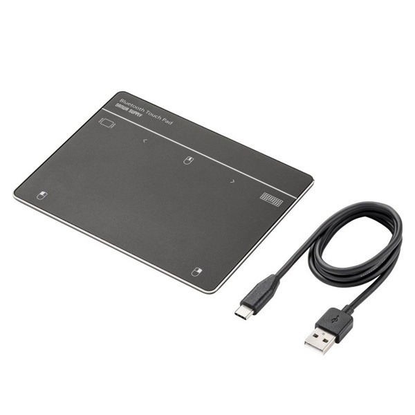 サンワサプライ Bluetooth タッチパッド 6インチ ガンメタ MA-PB521GM 1個（ご注文単位1個）【直送品】
