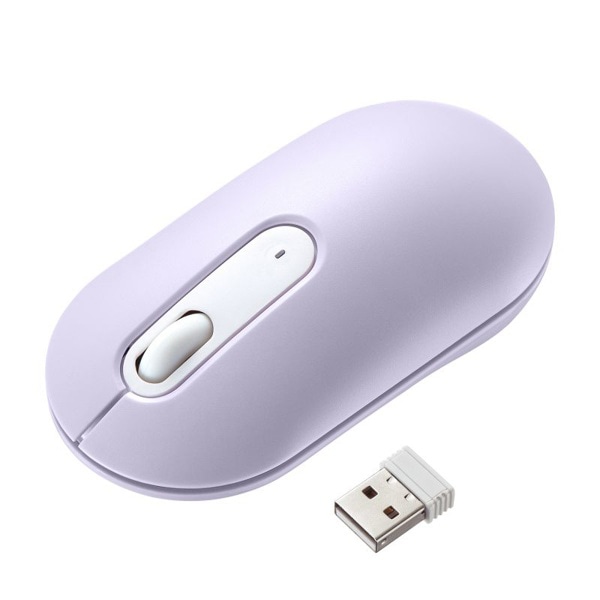 サンワサプライ 静音ワイヤレスマウス パープル MA-WBS327PP 1個（ご注文単位1個）【直送品】
