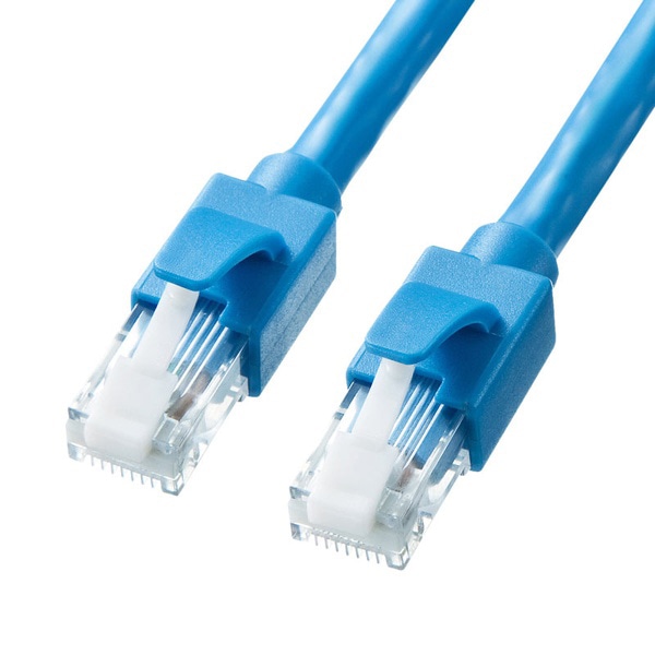 サンワサプライ LANケーブル カテゴリ6A 5m ブルー KB-T6ATS-05BL 1個（ご注文単位1個）【直送品】