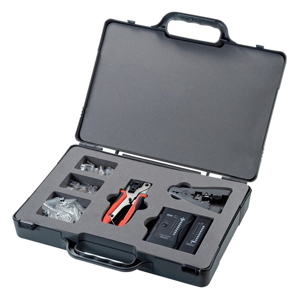 サンワサプライ LANケーブル自作工具キット カテゴリ6A／6対応 LAN-TLKIT3 1個（ご注文単位1個）【直送品】