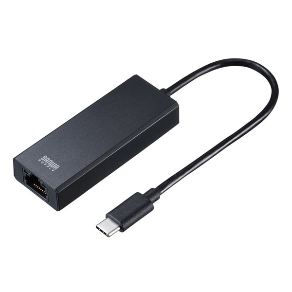 サンワサプライ USB3.2Type-C／LAN 変換アダプタ 2.5Gbps対応 ブラック USB-CVLAN6BK 1個（ご注文単位1個）【直送品】