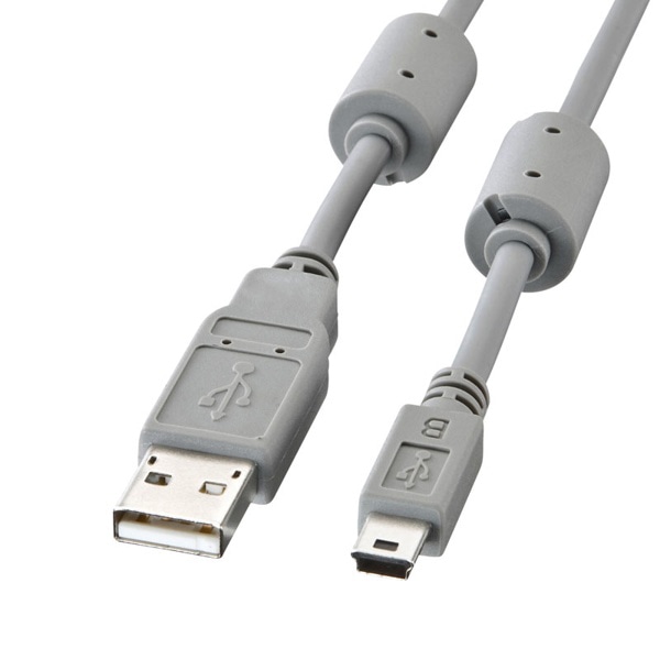 サンワサプライ ミニUSBケーブル 1.8m KU-AMB518K 1個(ご注文単位1個)【直送品】