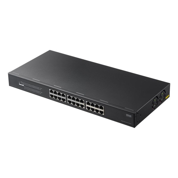 サンワサプライ レイヤー2ギガビット対応 PoEスイッチングハブ LAN-GIGAPOE2401 1個（ご注文単位1個）【直送品】