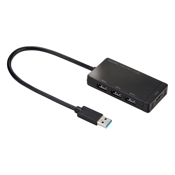 サンワサプライ USB3.2Genハブ 13ポート HDMIポート USB-3H332BK 1個（ご注文単位1個）【直送品】