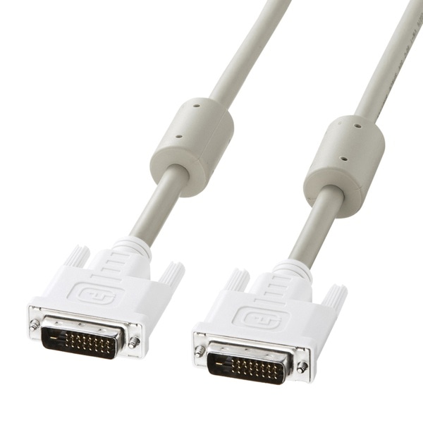 サンワサプライ DVIケーブル デュアルリンク 3m ホワイト KC-DVI-DL3K 1個（ご注文単位1個）【直送品】