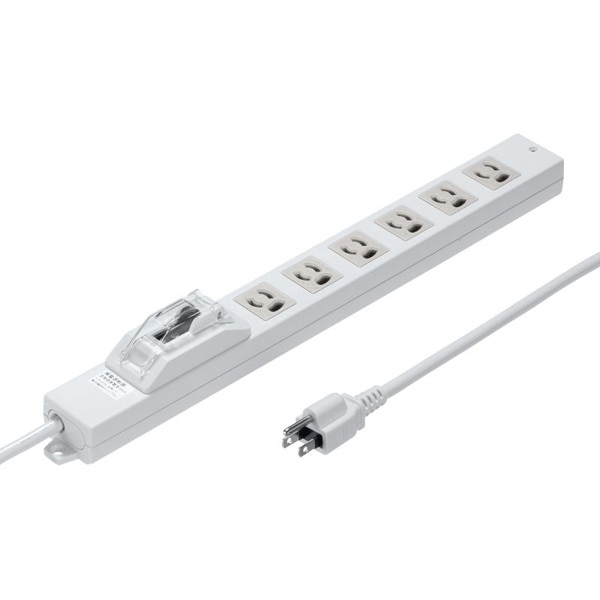 サンワサプライ 漏電ブレーカータップ 3P 6個口 1m TAP-BR36LN-1 1個（ご注文単位1個）【直送品】