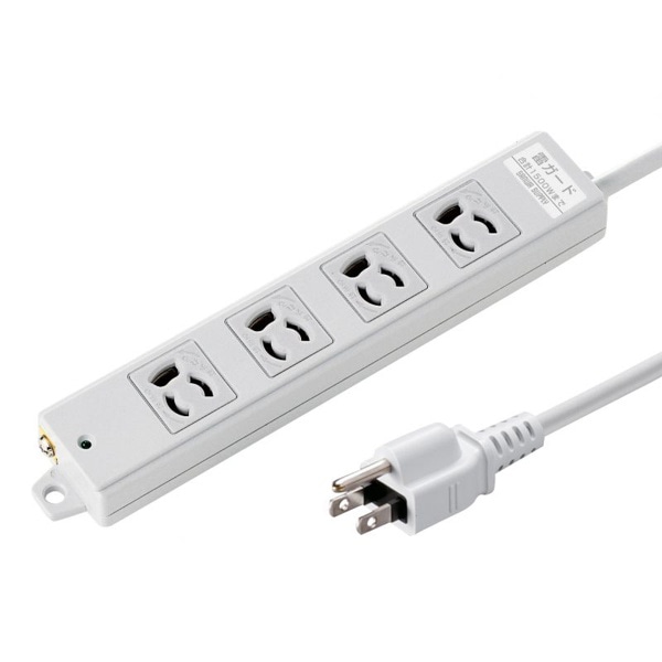 サンワサプライ 工事物件雷ガードタップ 抜け止めタイプ 3P 4個口 3m TAP-K4SP-3 1個(ご注文単位1個)【直送品】