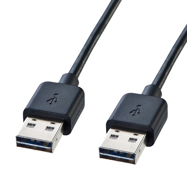 サンワサプライ 両面挿せるUSBケーブル A-Aタイプ 2m KU-RAA2 1個（ご注文単位1個）【直送品】